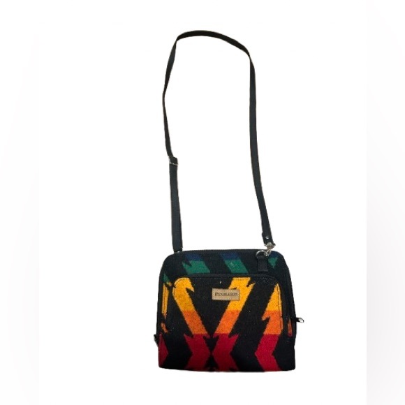 Pendleton Women’s Black and Multicolor Crossbody Bag with pockets - Picture 1 of 10